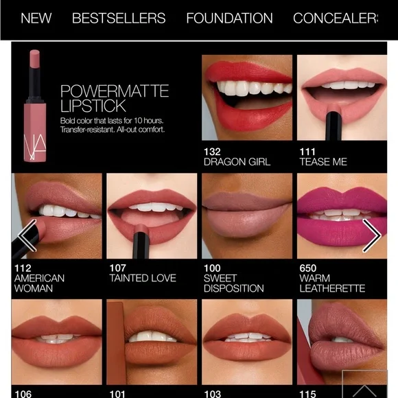 NWT NARS PowerMatte Lipstick Dragon Girl 132 - mini/travel size - Picture 4 of 9